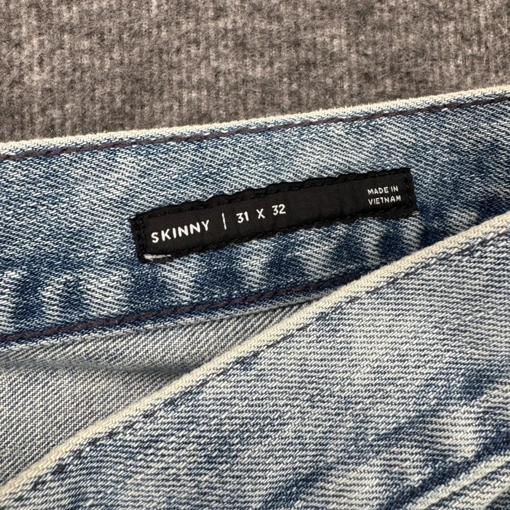 PacSun Mens Skinny Jeans Light Acid Wash Comfort Stretch 31 Slim Fit Denim y2k
